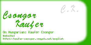 csongor kaufer business card